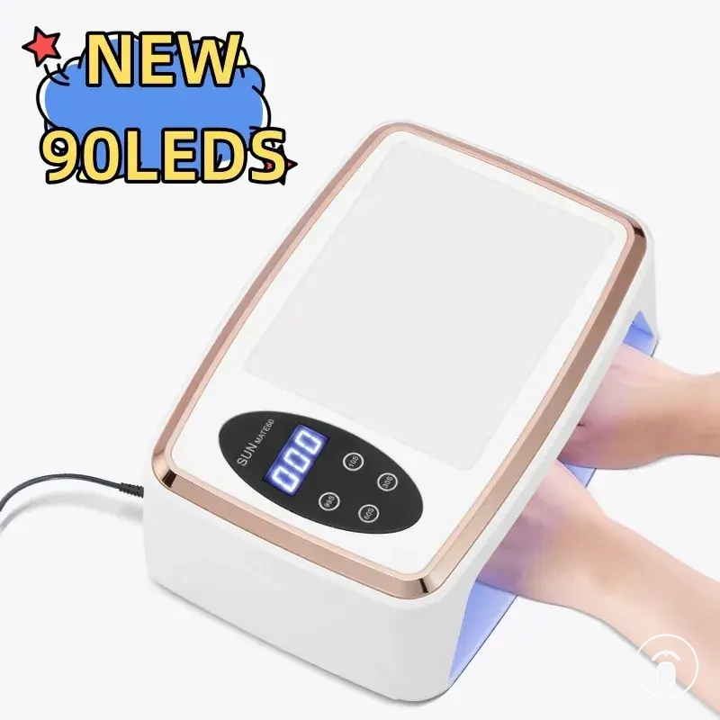 مصباح أظافر UV LED واسع المساحة مع حساس حركة لتصلب طلاء الجل