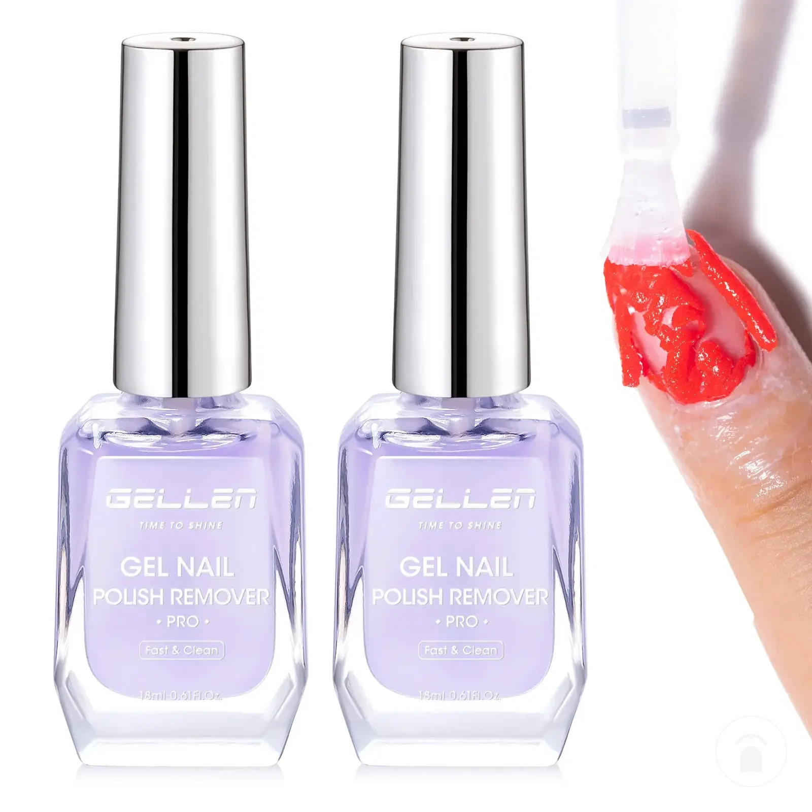 Zweiteiliges Gel-Nagellack-Entferner-Set für schnelle Soak-off-Manikürepflege ohne Folie