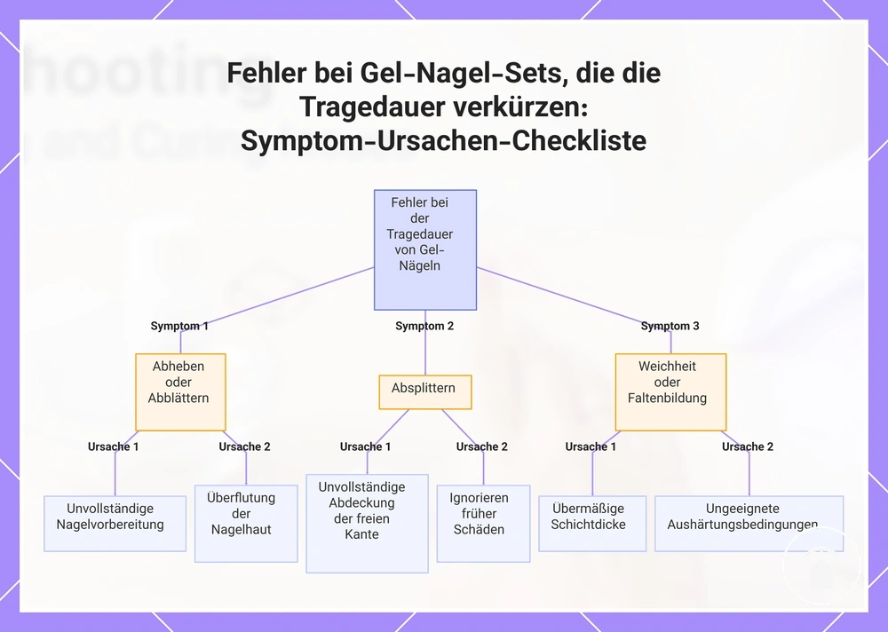 Fehler bei Gel-Nagel-Sets, die die Tragedauer verkürzen: Symptom-Ursachen-Checkliste