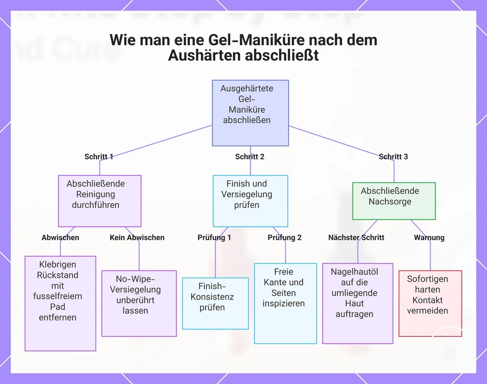 Wie man eine Gel-Maniküre nach dem Aushärten abschließt