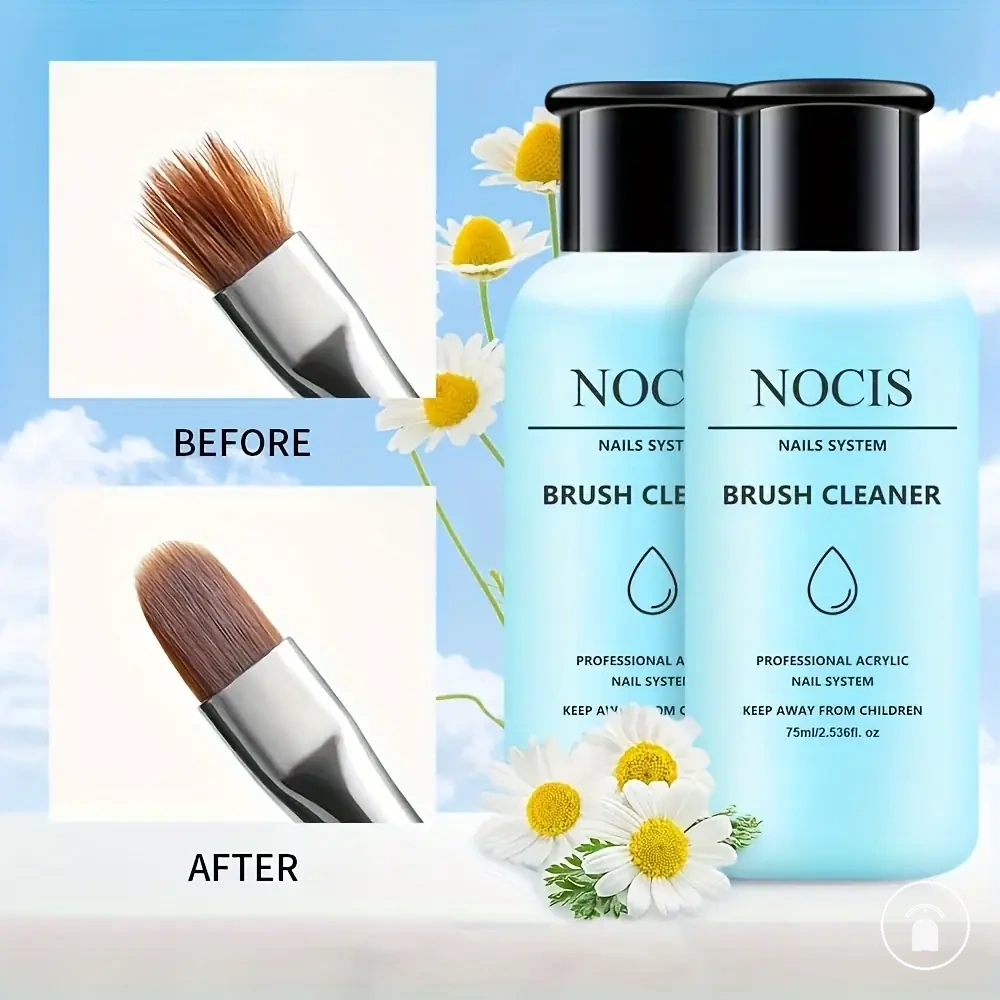 Acrylic nail brush cleaner liquid for cleaning nail gel and manicure brushes