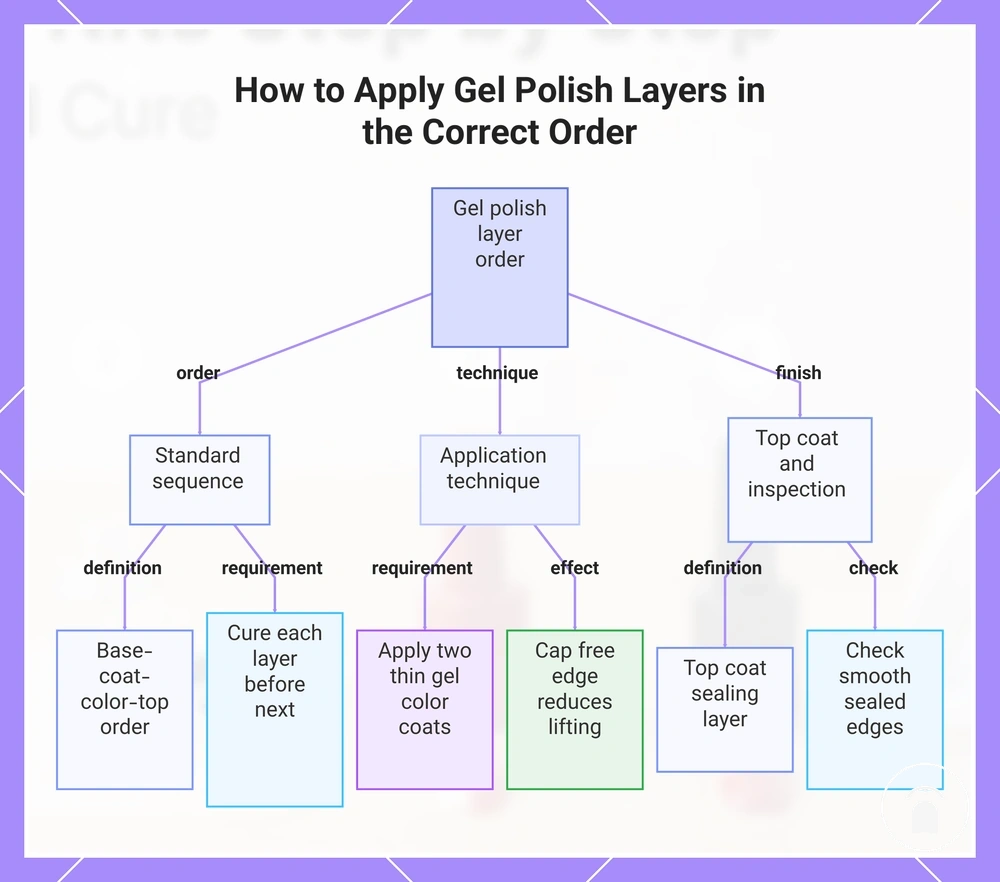 How to Apply Gel Polish Layers in the Correct Order