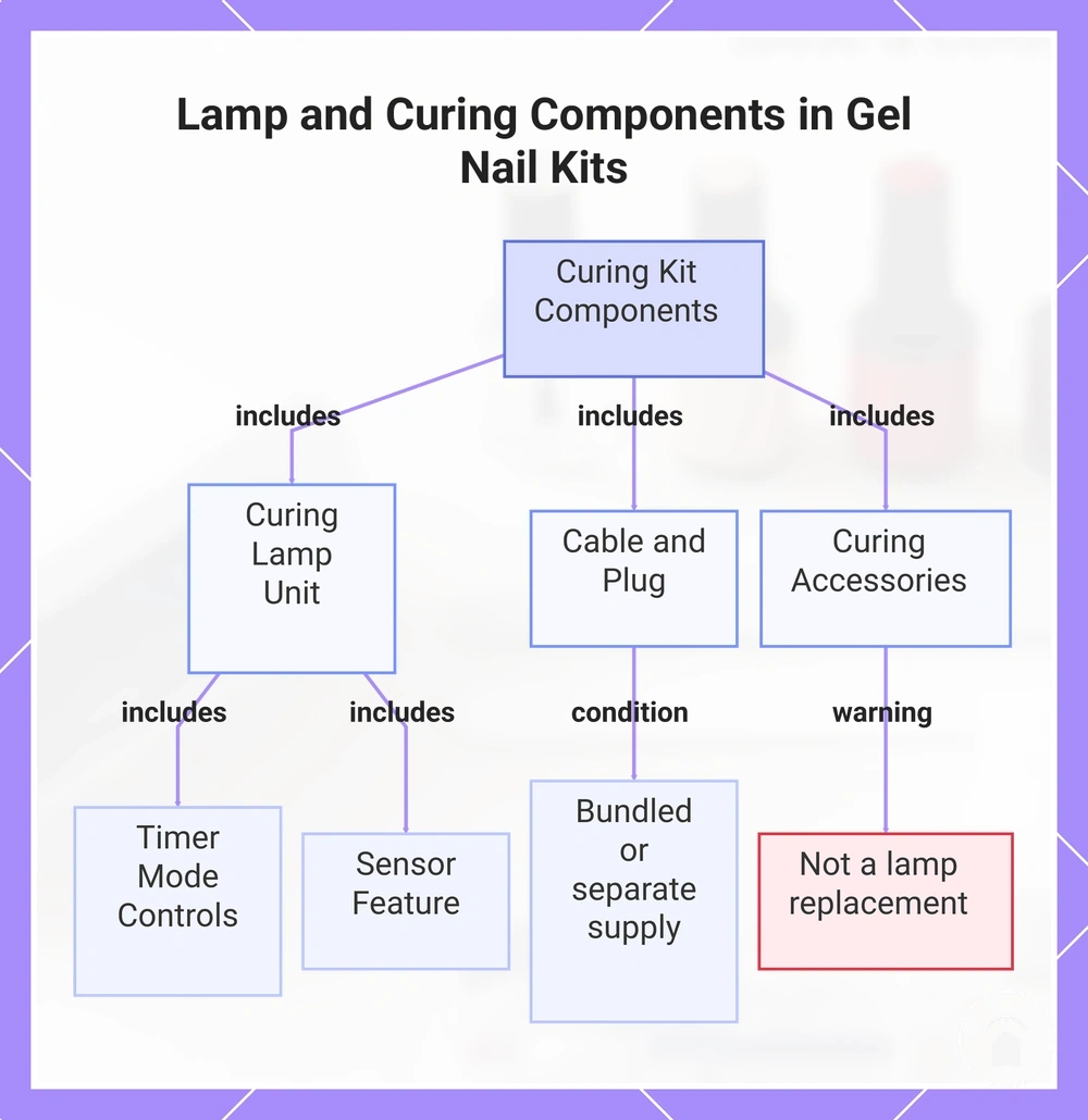 Lamp and Curing Components in Gel Nail Kits