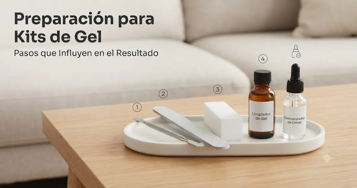 Herramientas de preparación para kits de uñas de gel, con pulidor, lima, limpiador, deshidratador y empujador de cutículas
