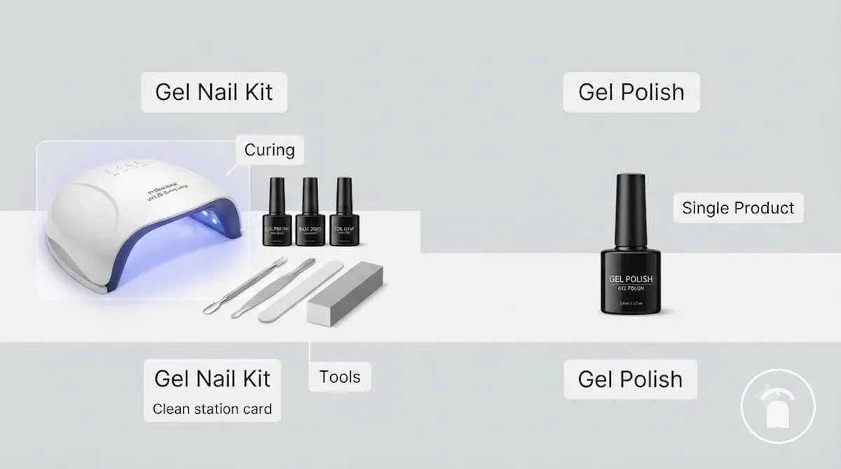 Comparaison d’un kit d’ongles en gel et d’un produit de vernis gel individuel