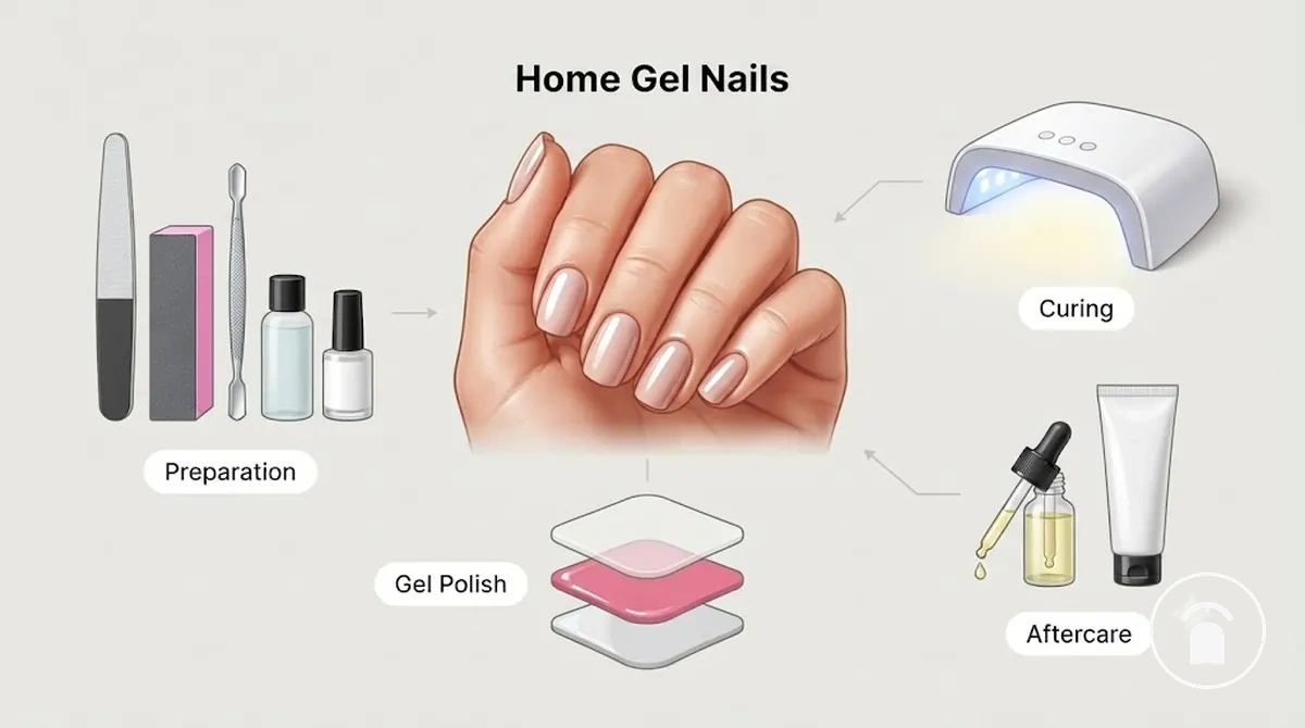 Fatores da manicure em gel caseira que influenciam a duração do uso