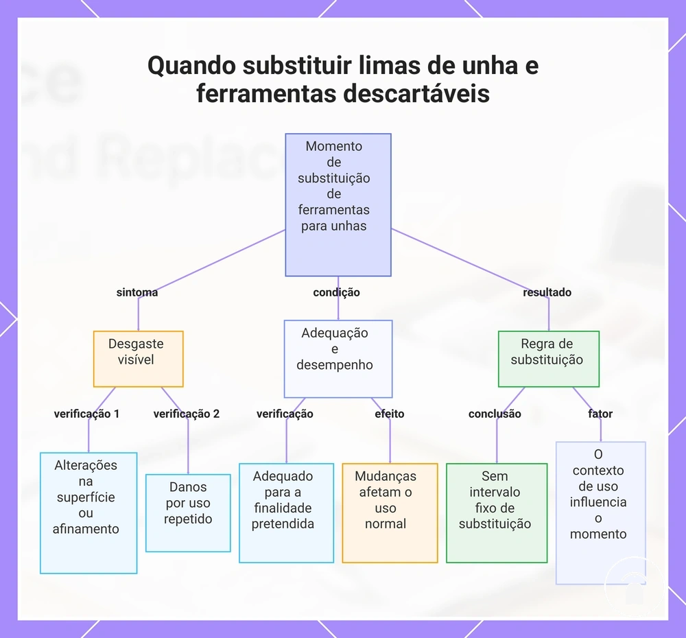 Quando substituir limas de unha e ferramentas descartáveis