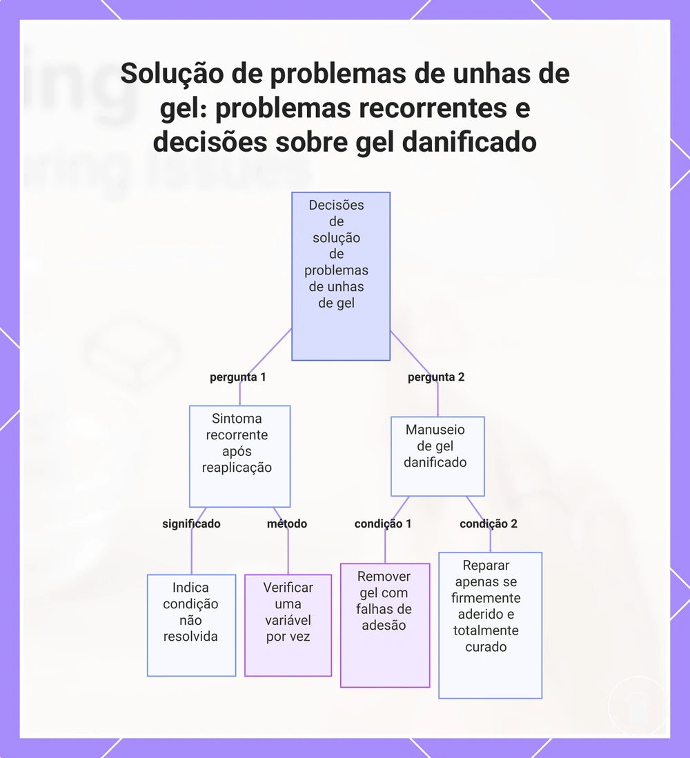 Solução de problemas de unhas de gel: problemas recorrentes e decisões sobre gel danificado