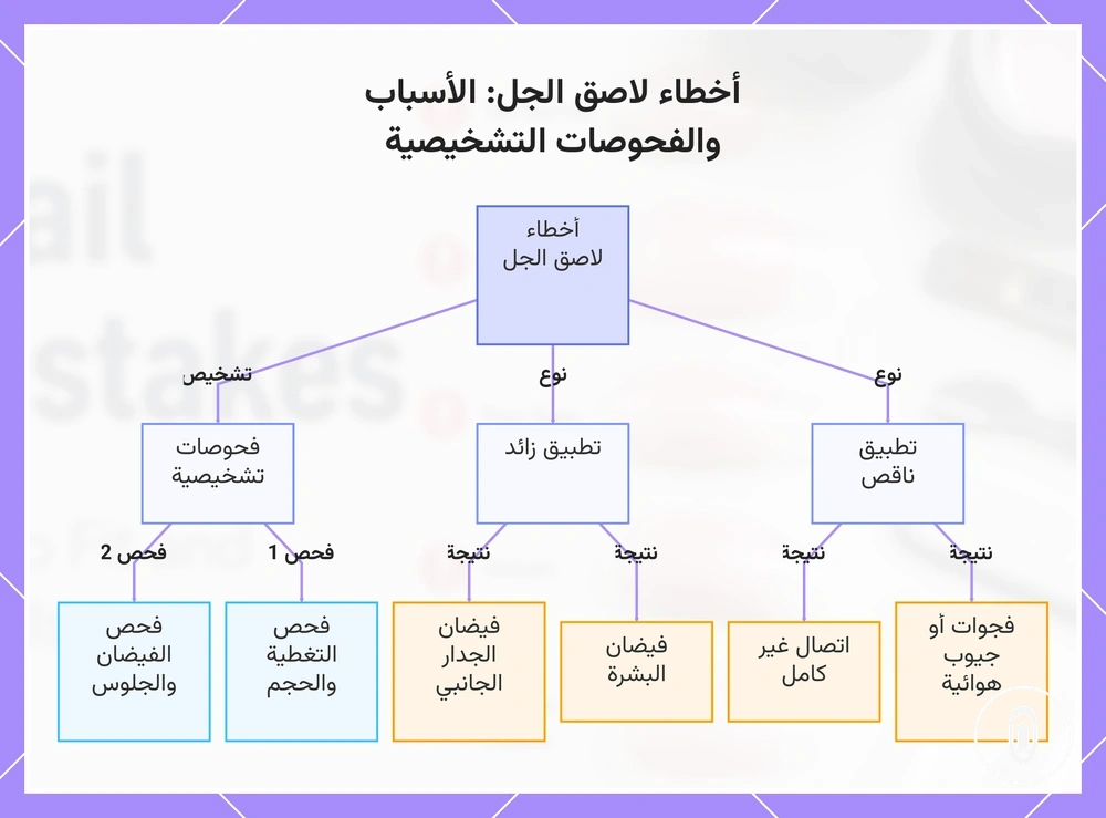 أخطاء لاصق الجل: الأسباب والفحوصات التشخيصية