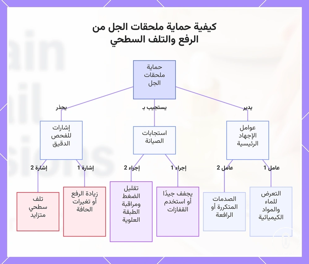 كيفية حماية ملحقات الجل من الرفع والتلف السطحي