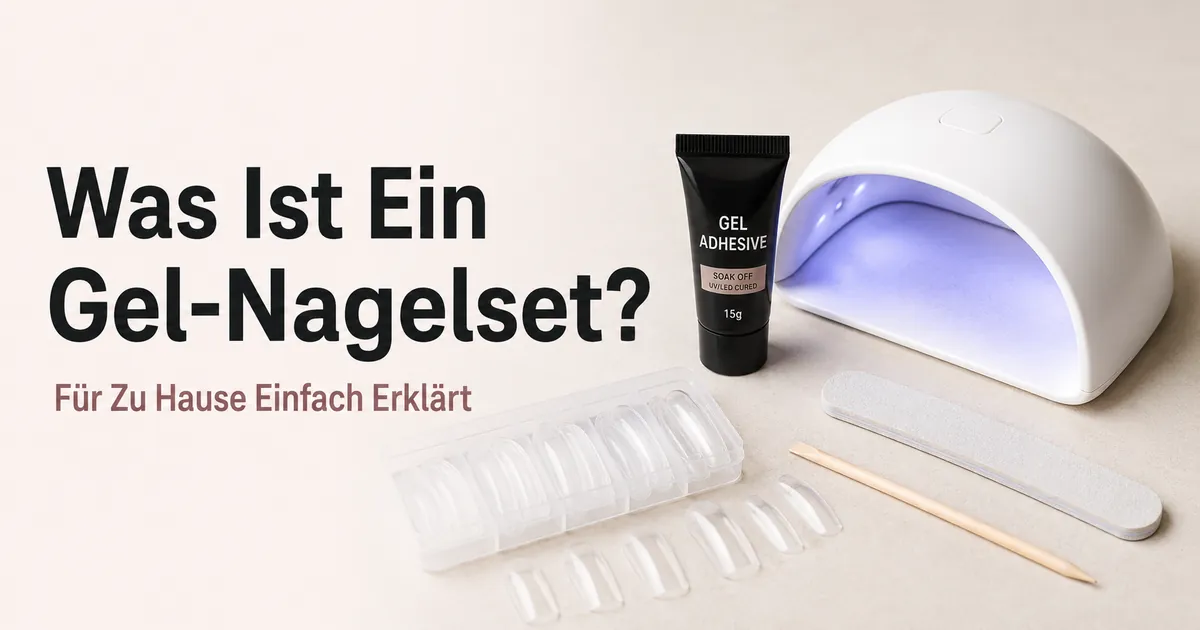 Einfaches Gel-Nagelverlängerungsset für zu Hause mit Nageltips, Gelkleber und Aushärtungslampe