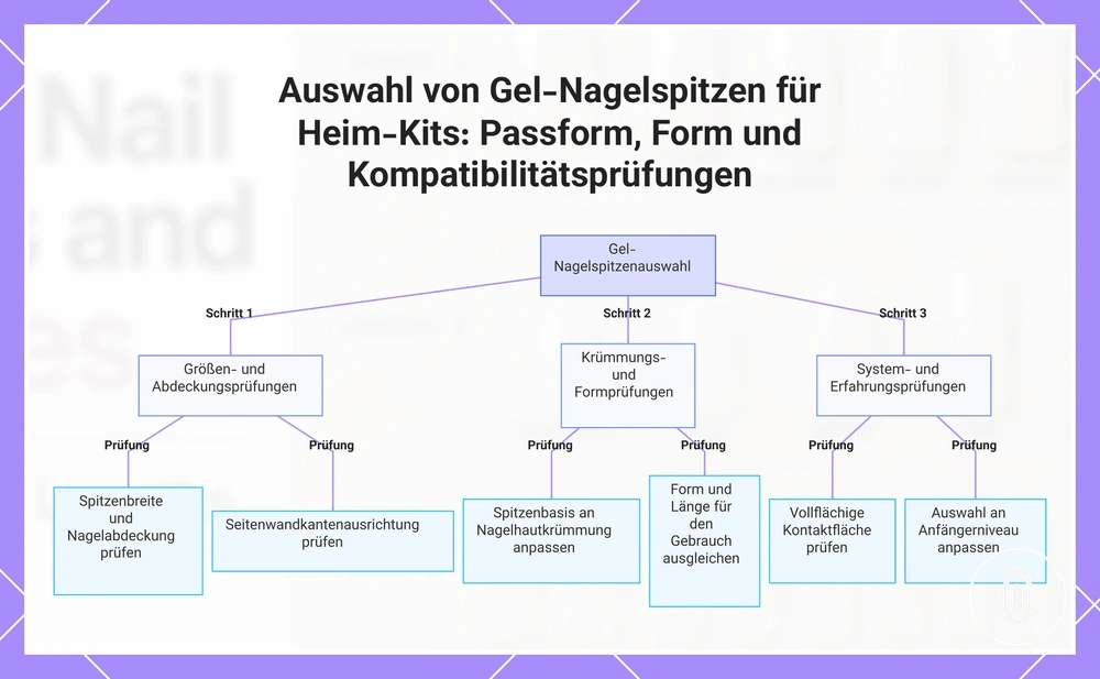 Auswahl von Gel-Nagelspitzen für Heim-Kits: Passform, Form und Kompatibilitätsprüfungen