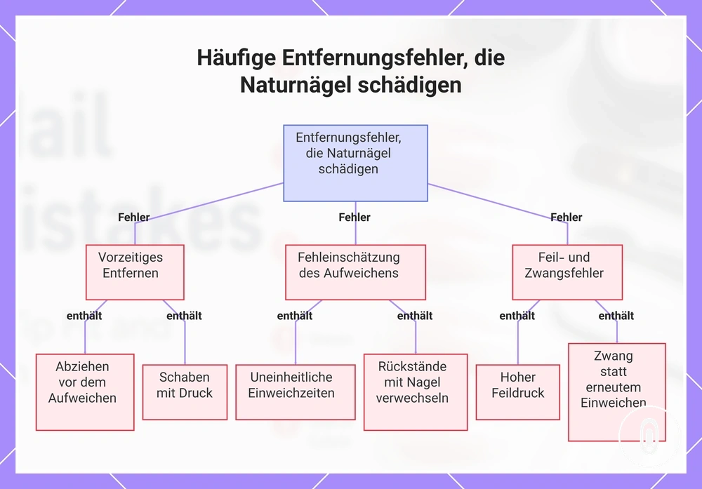Häufige Entfernungsfehler, die Naturnägel schädigen