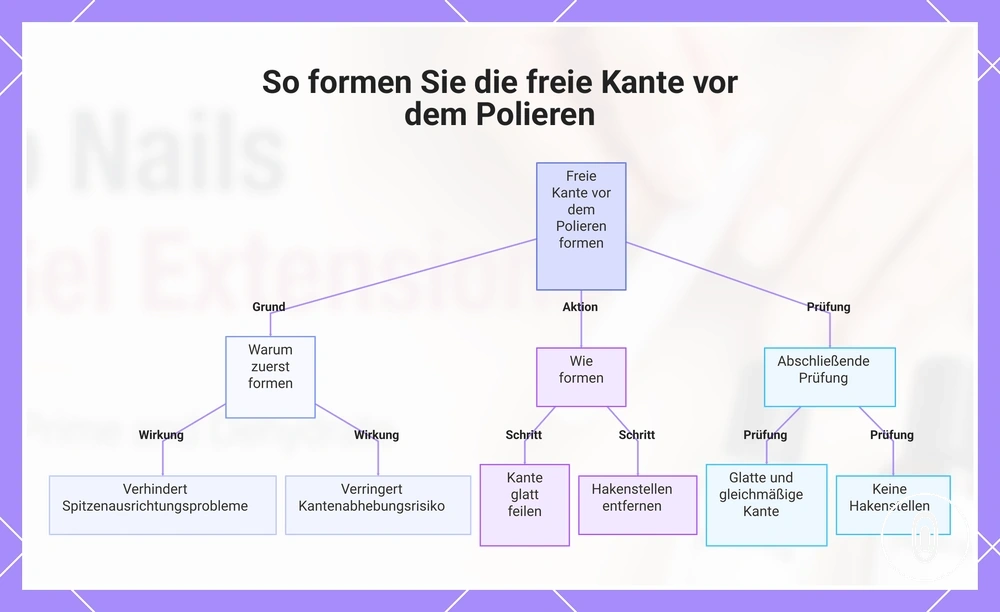 So formen Sie die freie Kante vor dem Polieren
