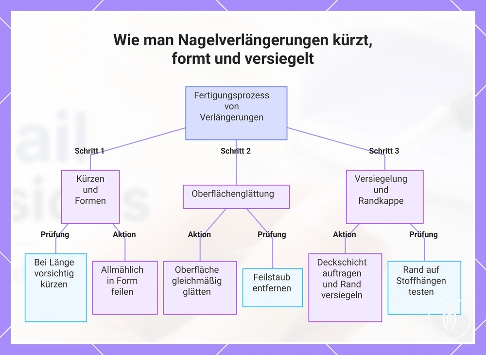 Wie man Nagelverlängerungen kürzt, formt und versiegelt