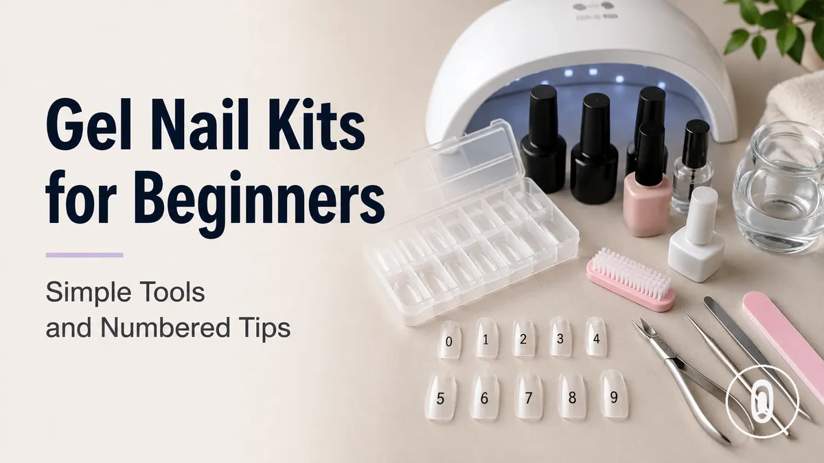 Beginner-friendly at-home gel nail extension kit with simple tools and numbered nail tips