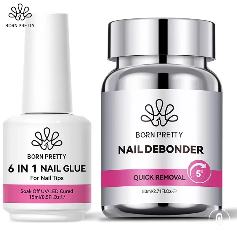 Nail debonder glue remover set for fake nail tips and nail tools