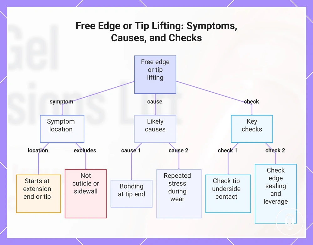 Free Edge or Tip Lifting: Symptoms, Causes, and Checks