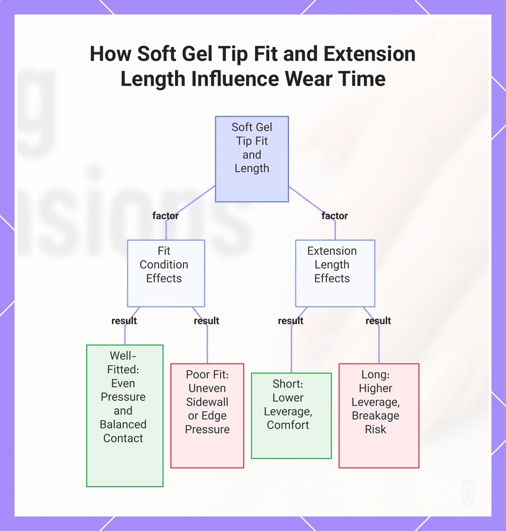 How Soft Gel Tip Fit and Extension Length Influence Wear Time