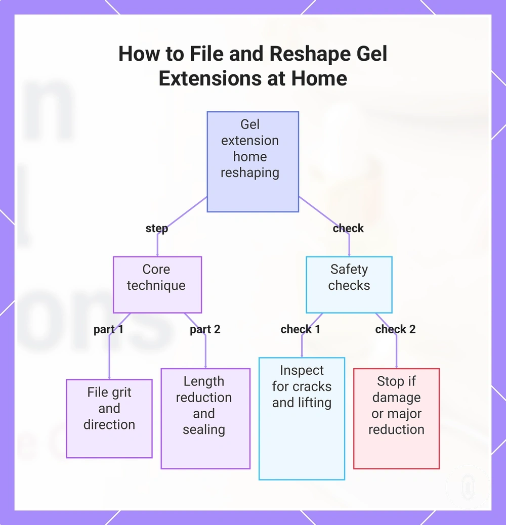 How to File and Reshape Gel Extensions at Home