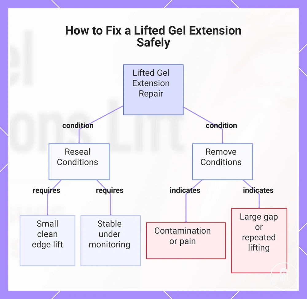 How to Fix a Lifted Gel Extension Safely