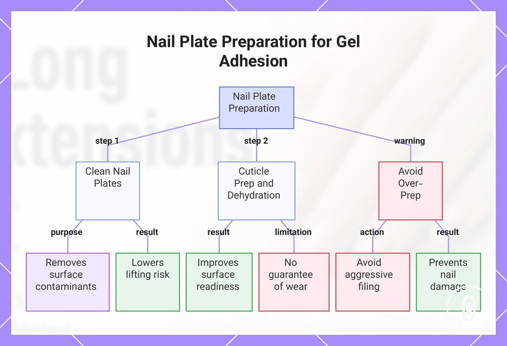 Nail Plate Preparation for Gel Adhesion