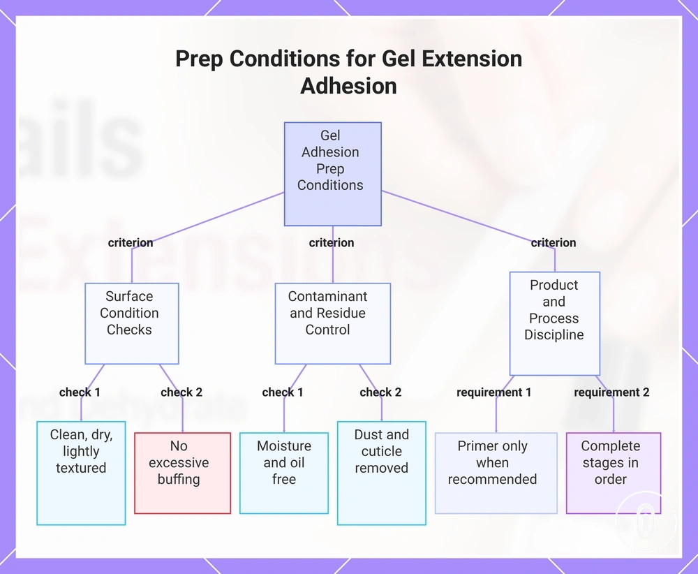 Prep Conditions for Gel Extension Adhesion