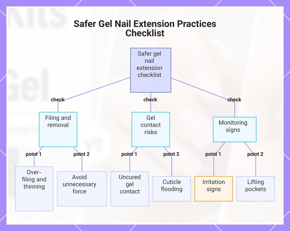Safer Gel Nail Extension Practices Checklist