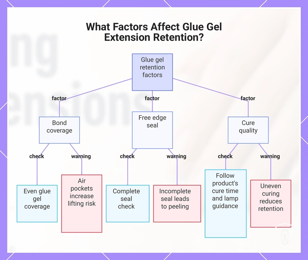What Factors Affect Glue Gel Extension Retention?