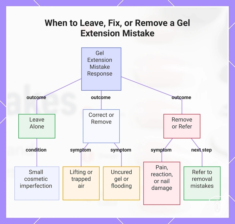 When to Leave, Fix, or Remove a Gel Extension Mistake