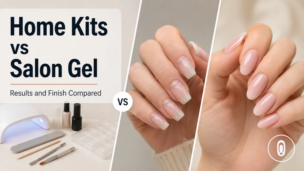 Comparison of at-home gel nail extension kit results and salon-style gel extension finish