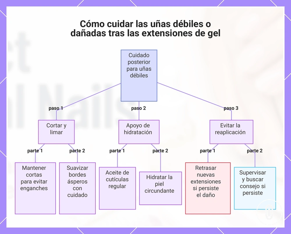 Cómo cuidar las uñas débiles o dañadas tras las extensiones de gel