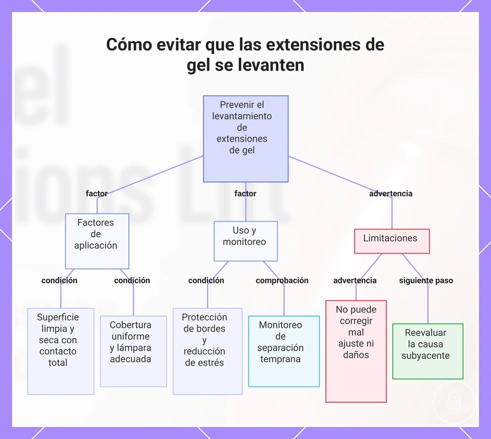 Cómo evitar que las extensiones de gel se levanten