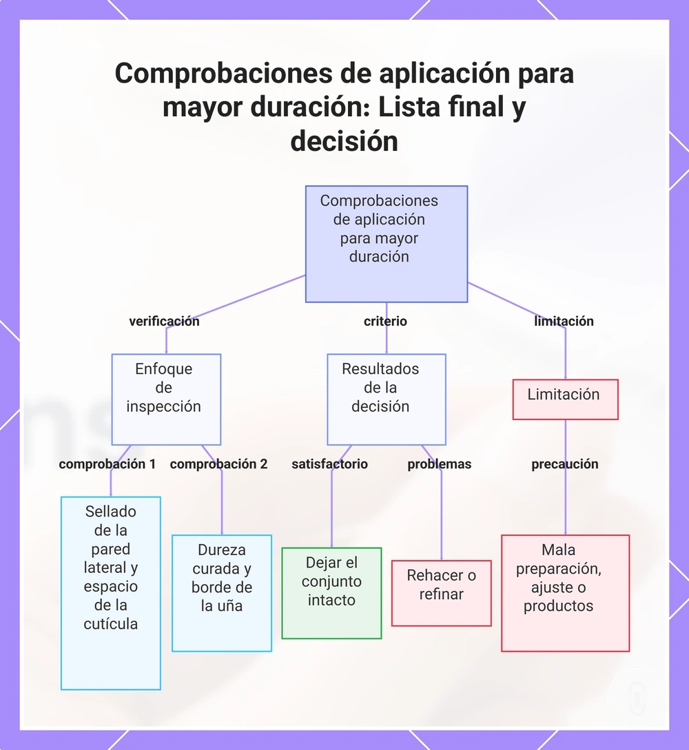 Comprobaciones de aplicación para mayor duración: Lista final y decisión