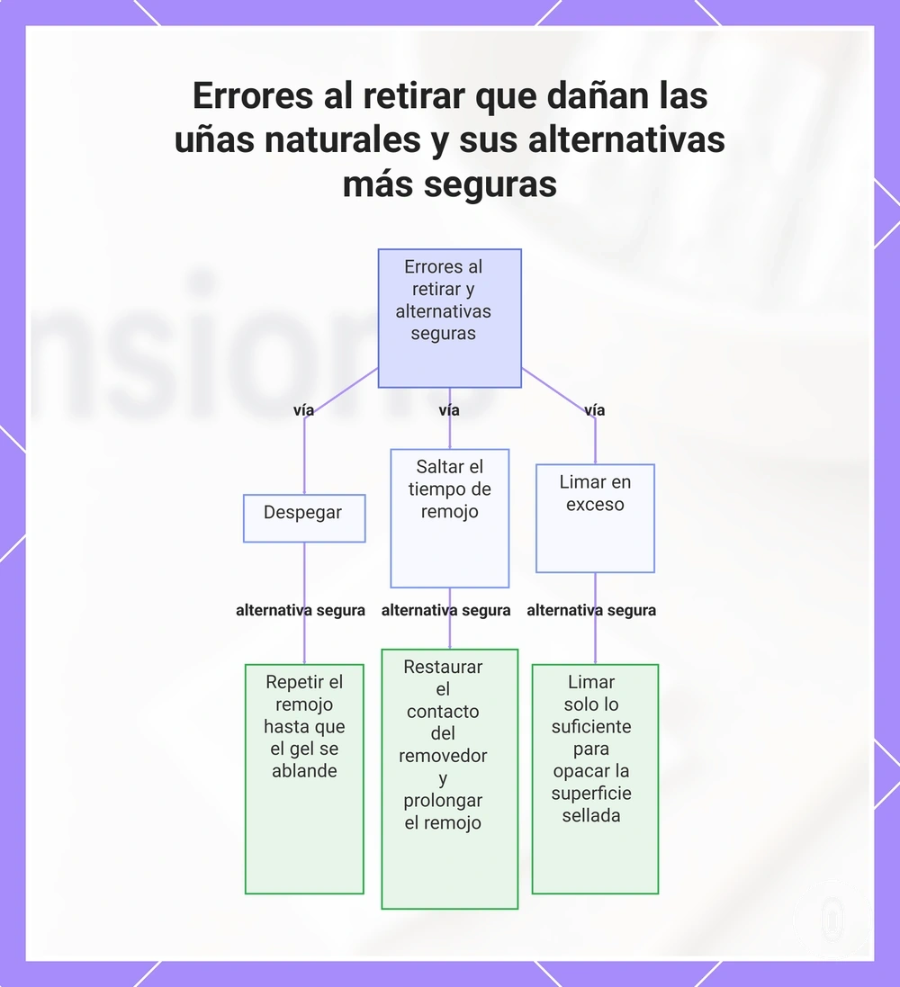 Errores al retirar que dañan las uñas naturales y sus alternativas más seguras