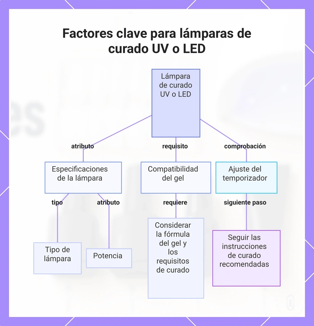 Factores clave para lámparas de curado UV o LED