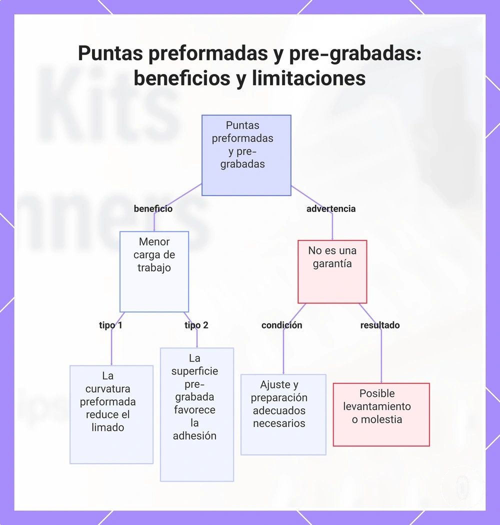 Puntas preformadas y pre-grabadas: beneficios y limitaciones
