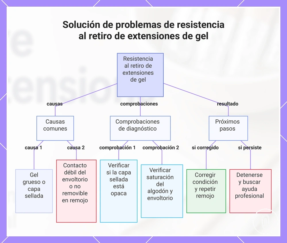 Solución de problemas de resistencia al retiro de extensiones de gel