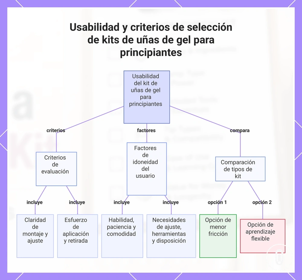 Usabilidad y criterios de selección de kits de uñas de gel para principiantes