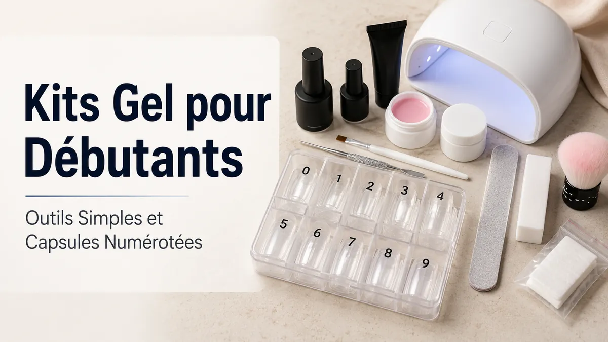 Kit d’extension d’ongles en gel à domicile pour débutants avec outils simples et capsules numérotées
