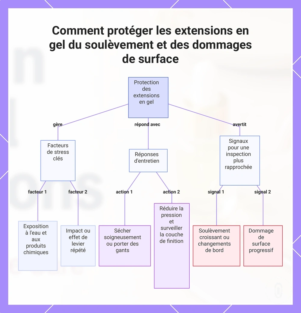 Comment protéger les extensions en gel du soulèvement et des dommages de surface