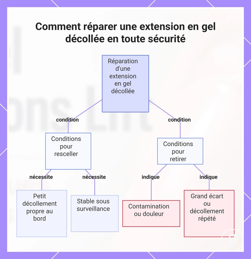 Comment réparer une extension en gel décollée en toute sécurité