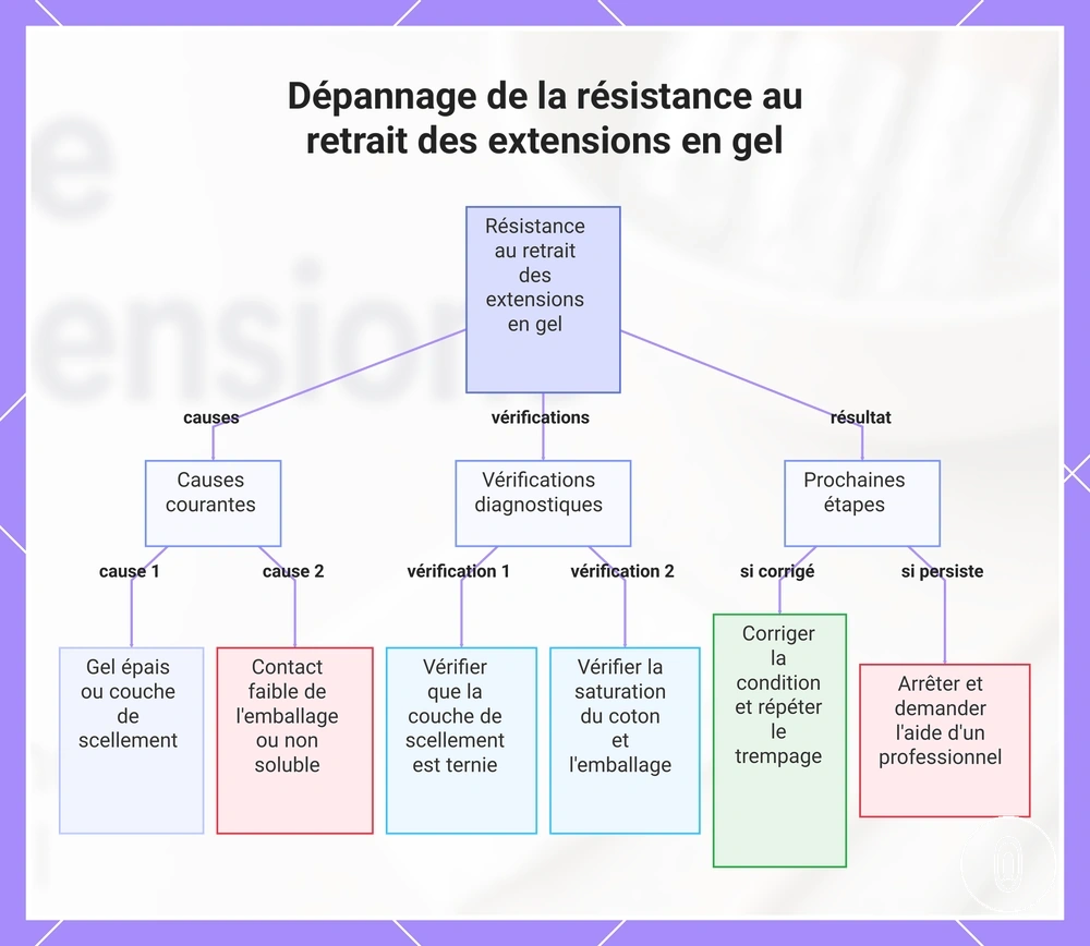 Dépannage de la résistance au retrait des extensions en gel
