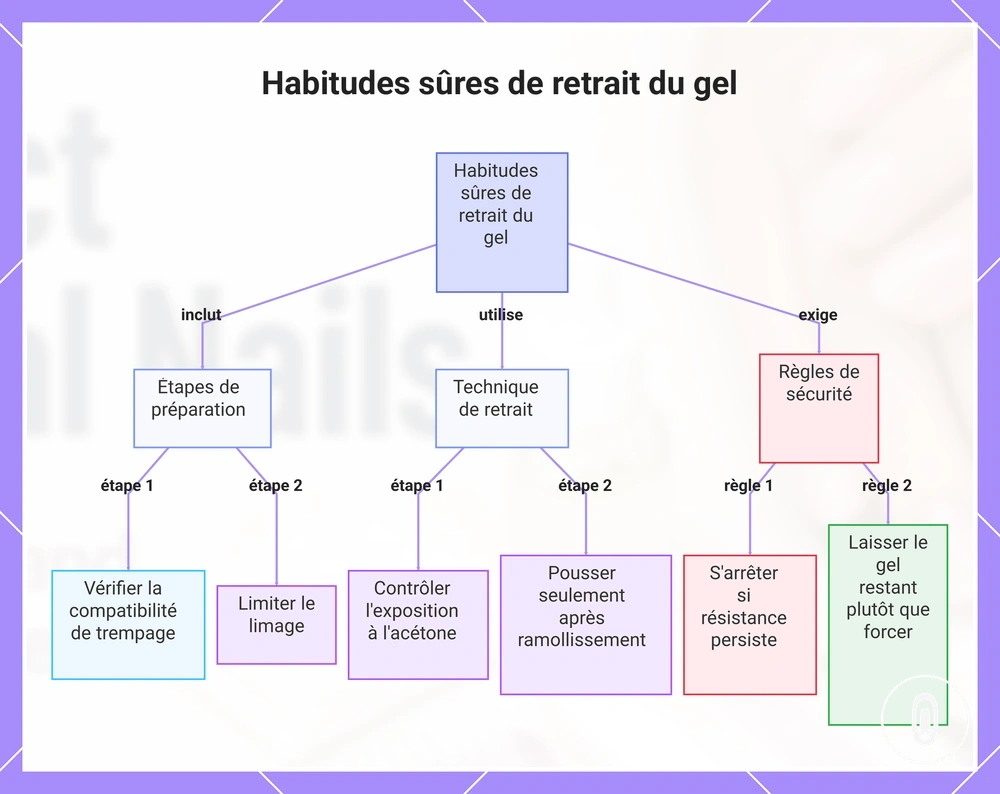 Habitudes sûres de retrait du gel