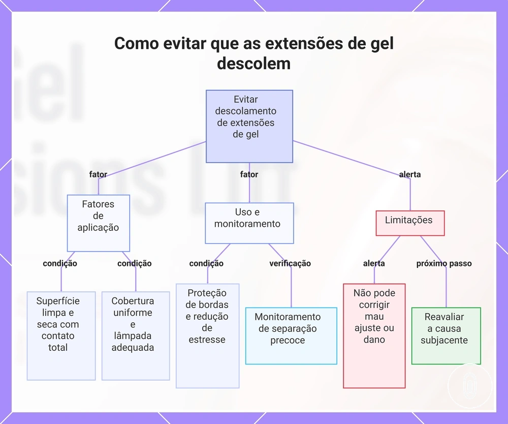 Como evitar que as extensões de gel descolem