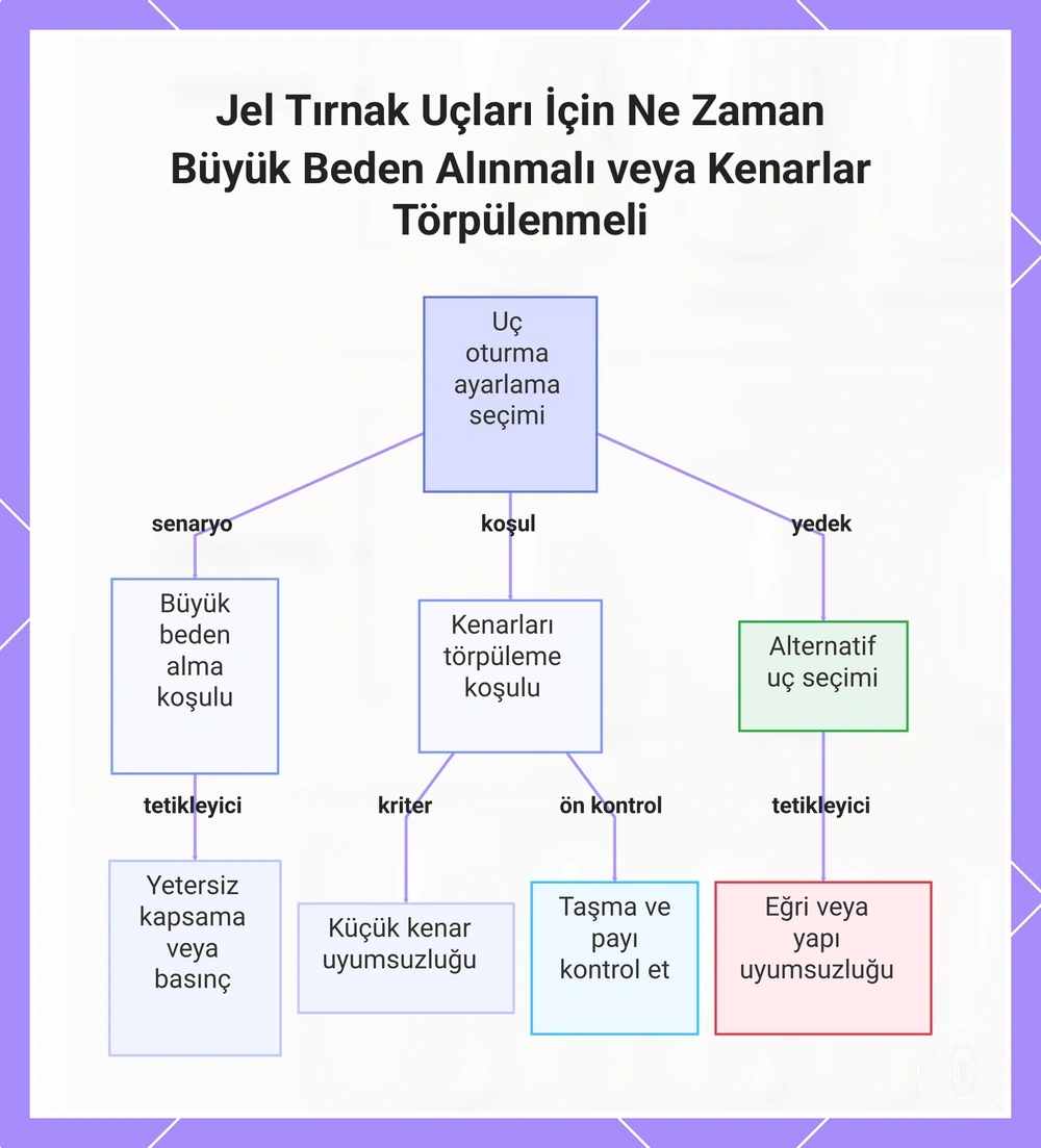 Jel Tırnak Uçları İçin Ne Zaman Büyük Beden Alınmalı veya Kenarlar Törpülenmeli