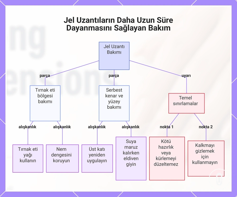 Jel Uzantıların Daha Uzun Süre Dayanmasını Sağlayan Bakım