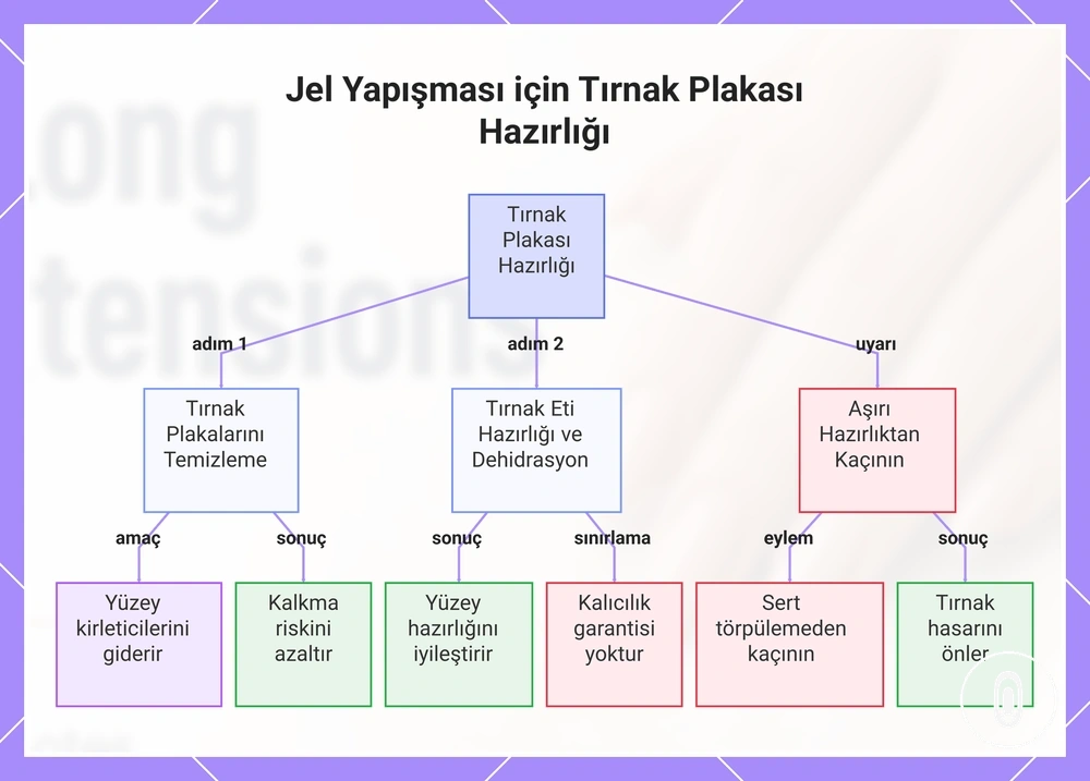 Jel Yapışması için Tırnak Plakası Hazırlığı