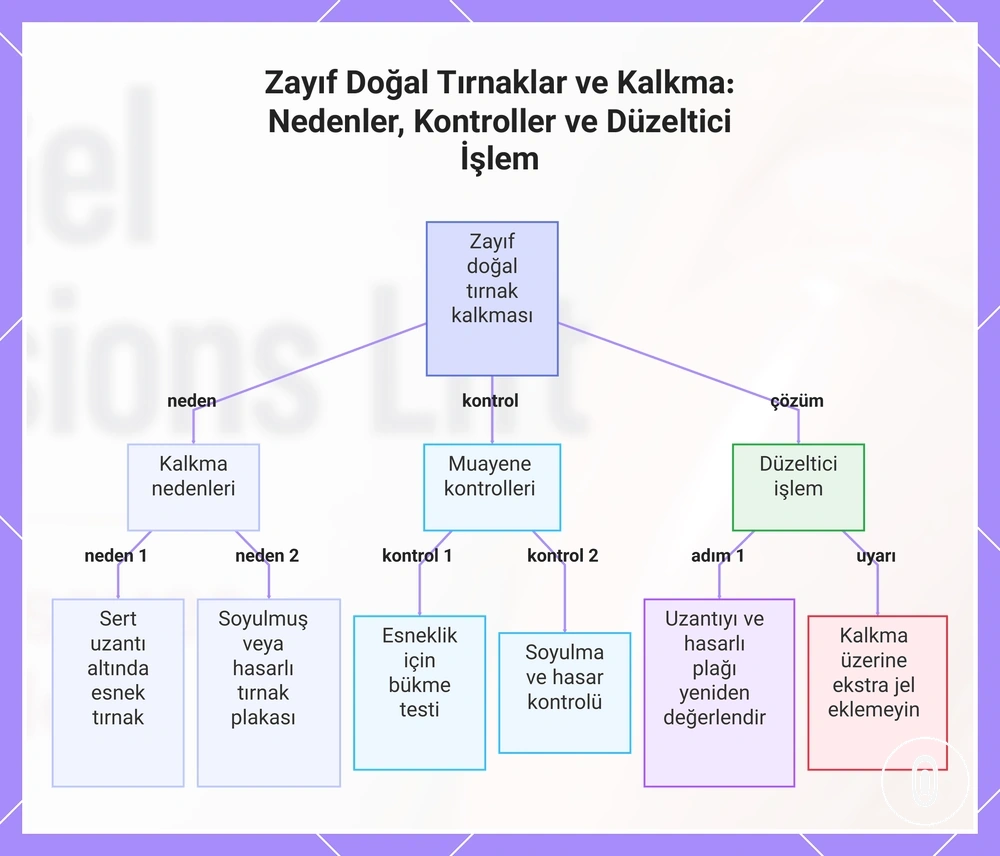 Zayıf Doğal Tırnaklar ve Kalkma: Nedenler, Kontroller ve Düzeltici İşlem